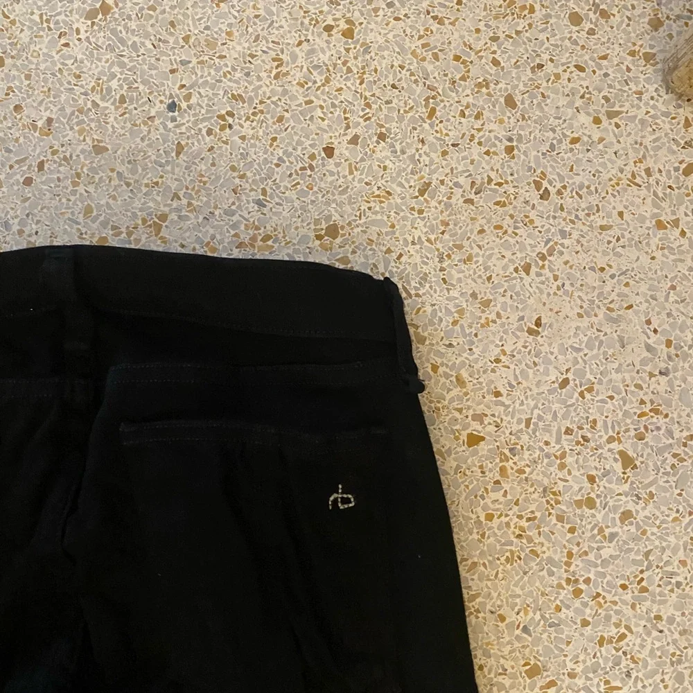 $228 Rag & Bone Zip Black Kensington Moto Jeans Size 28
